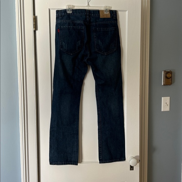 Men's Distressed Blue Jeans - Picture 3 of 8